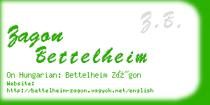 zagon bettelheim business card
